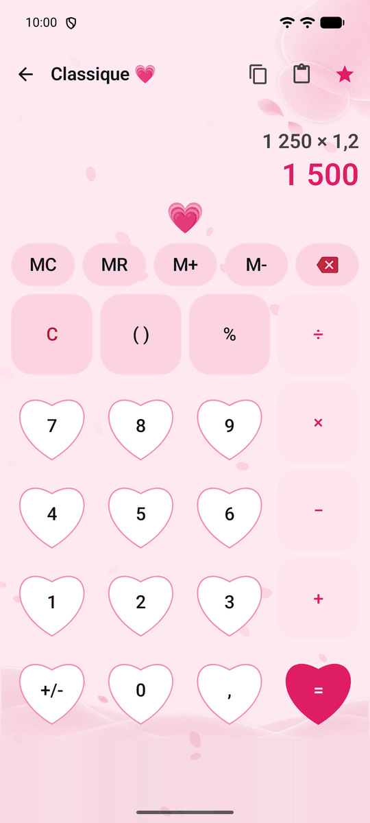 Capture d’écran de l’application Calqira : Calculatrice classique