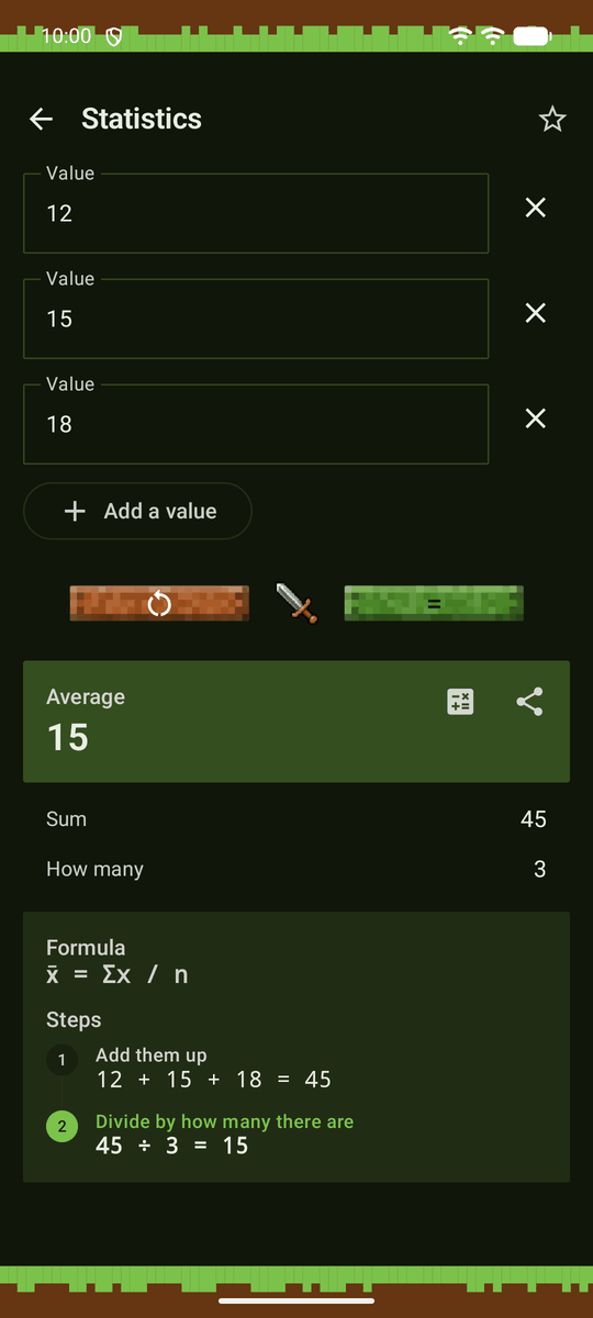 Screenshot of the Calqira app: Pixel Adventure